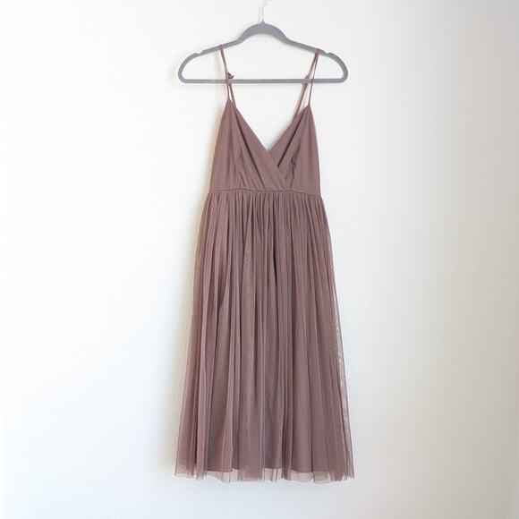 ASOS Pinny Extreme Tulle Mesh A-line Purple Midi Sleeveless Dress, size 6 - Picture 1 of 12